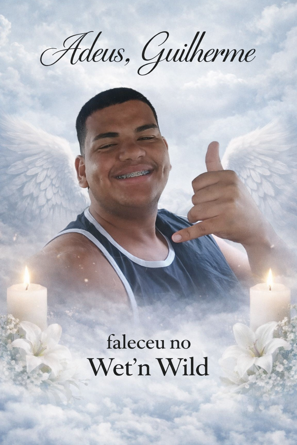 Guilherme morreu afogado no Wet’n Wild